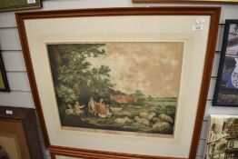 George Morland, (1762-1804), after, a 20th century re-print, The Shepherd, 43 x 55cm, later