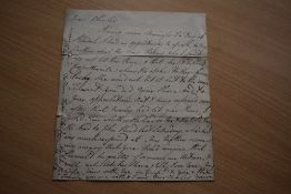 Manuscript. Letter. Dated 1762, to Charles Strickland from E. Wilson of Dallam Tower, regarding