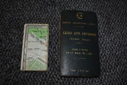 Folding Map. Survey Department, Egypt. Cairo and Environs (tourist series). Scale 1:75000 or 1-2