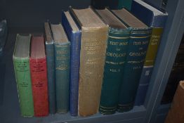 Geology. Cloth-bound selection. Includes; Harker, Alfred - The Natural History of Igneous Rocks. (