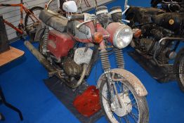 An MZ 125 barn find for restoration, bearing reg VNL660T.