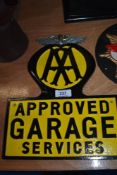 A reproduction AA plaque.