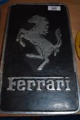 A reproduction Ferrai plaque.