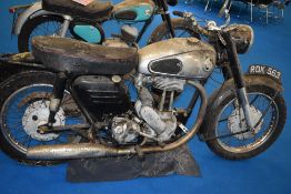 A Norton model 50 350CC barn find for restoration, bearing reg RDK653, currently on VRc2.