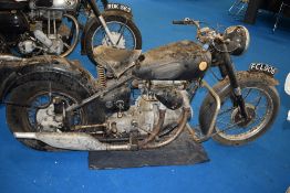 A Sunbeam S8 500CC barn find for restoration, bearing reg FCL906..With V5