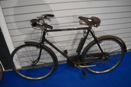 A vintage Raleigh push bike.