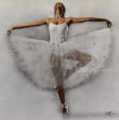 'Biggon' (Contemporary), two mixed media artworks, 'Dancing Ballerina' & 'Sitting Ballerina', signed