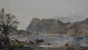 *Local Interest - After James Baker Pyne (1800-1870), a coloured print, 'Ennerdale & Pillar Rock',