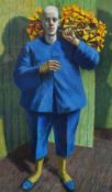 John Roberts (20th Century, British), pastel, A portrait of a clown, signed to the lower right,