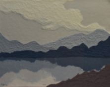 Artist Unknown (20th Century), papier mache art, 'Lake', signed and dated '85 to the lower left,
