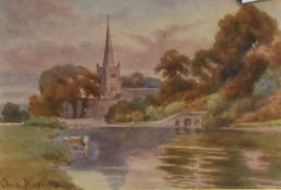 Charles Masters (19th Century, British), a pair of watercolours, Rural landscapes depicting a