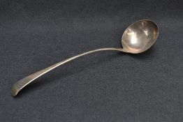 A George III silver Old English pattern ladle, marks for London 1807, maker Peter & William Bateman,