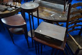 A selection of occasional furniture and a vintage case