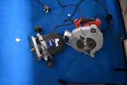 An Einhell chopsaw and a Nu Tool router