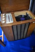 A vintage walnut cased Ferguson radiogram