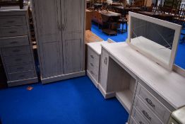 A laminate bedroom suite