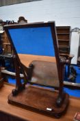 A Victorian mahogany toilet mirror