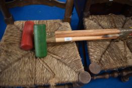 A croquet set