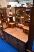 A Victorian walnut dressing table