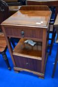 An early 20th Century mahogany bedside cabinet