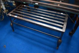 An antique metal coach step, width approx. 80cm