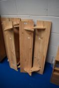 A selection of modern pine wall mounted shelves