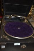 An early 20th century wind up May-Fair gramophone.