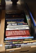 A box of literature, to include 'The Machinery Of War', 'Today's Royal Air Force In Colour', and '