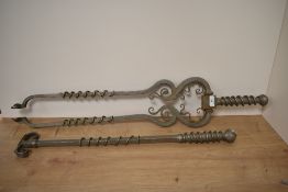 A set of two very heavy fire steels and a coal pusher.