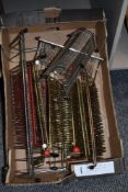 A box of vintage vinyl record holders