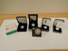Four Royal Mint Limited Edition UK £1 Silver Proof Coins, 2017 Nations of the Crown 17306/25000,