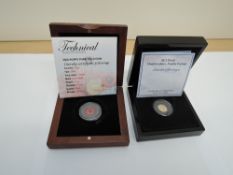 A London Mint 2012 Diamond Jubilee Gibraltar Double Portrait Gold Quarter Sovereign, in capsule