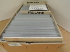 BOX WITH APX 400 OLD POSTCARDS, IRELAND AND SCOTLAND Box with around 400 postcards, all from Ireland