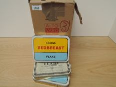 BOX WITH GB & SOME COMMONWEALTH IN 15+ TINS, MINT & USED Box with 17 various sized tins, all with
