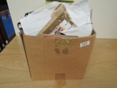 WORLD STAMPS IN BOX, PACKETS, STOCKBOOKS, ALBUM, LEAVES & A LOT MORE Box with wide of world stamps