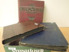 BOX WITH 3 x FULL POSTCARD ALBUMS, LANCASHIRE, CUMBRIA, HUMOUR, GREETINGS ETC Box with three full