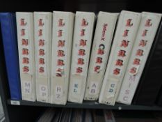 POSTCARD COLLECTION OF LINERS AND SHIPS IN 12 VOLUMES 12 folders with well written up postcard