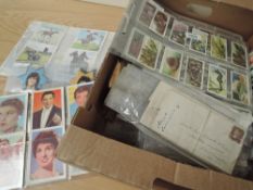 COLLECTION OF CIGARETTE & TRADE CARDS IN PROTECTIVE SLEEVES Collection of cigarette and trade