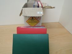 5 STAMP COLLECTIONS SOLD AS ONE LARGE LOT IN BOX Couple of cover album collections, GB and some