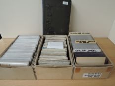COLLECTION OF VINTAGE POSTCARDS IN THREE BOXES CELESQUE, HILDESHEIMER, SHUREY's ETC Good sized