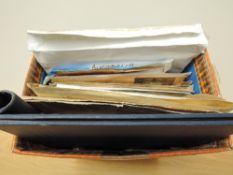 WORLD STAMPS IN ENVELOPES, PACKETS ETC MUCH COMMONWEALTH, MINT AND USED Box crammed full with