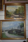 Allan Bracewell Laycock (1928-2020), an acrylic on canvas, The village of Burnsall, Yorkshire,