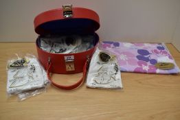 Four pairs of vintage 1940s pales blue old stock knickers, and seven pairs of 1950s/60s knickers,