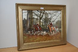 The Haydon hunt meeting near Haydon Bridge circa 1950.