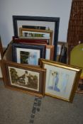 A quantity of assorted prints and pictures, including landscapes