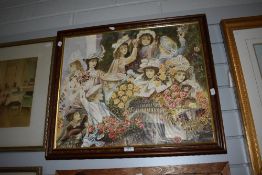 Roger Henry (20th Century), an oil on canvas, An amateur painting depicting ladies in late 19th/