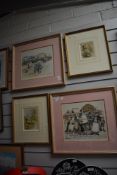 After Eileen Margaret Chapman (1940-2000), coloured print, 'Nurse Edmonson's Tonic' & 'Butcher Boy',