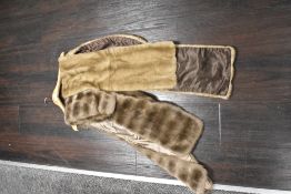 Two vintage faux fur wraps.