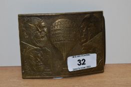 A brass belt buckle ' Barum & Baileys Greatest show on earth, 1908'.