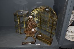 A selection of miscellaneous including brass stand, mini display , domino set etc